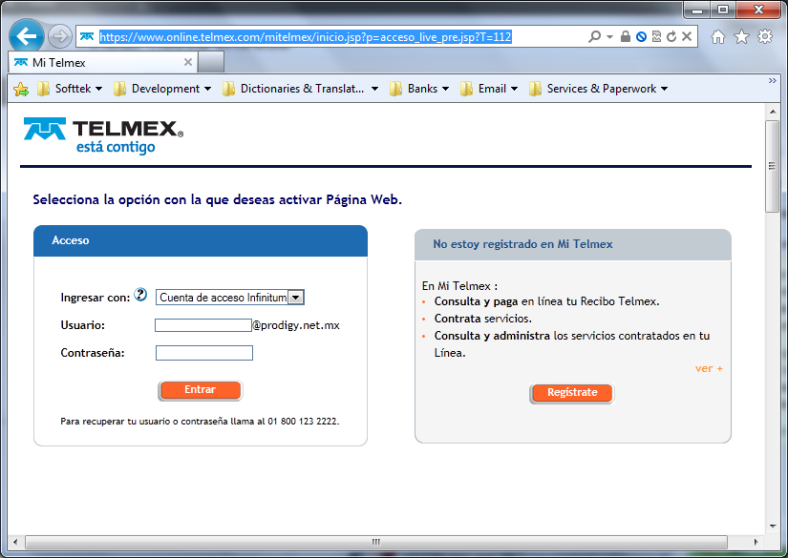 Activar Web hosting de Telmex